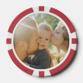 カスタムフォトファミリーキスパーソナライズされた文字 ポーカーチップ (正面)