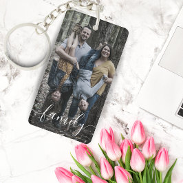 カスタムフォトファミリースクリプトキパーソナライズされたーチェーン キーホルダー