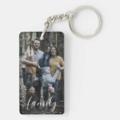 カスタムフォトファミリースクリプトキパーソナライズされたーチェーン キーホルダー (裏面)