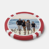 カスタムフォトファミリースクリプト ポーカーチップ (シングル)