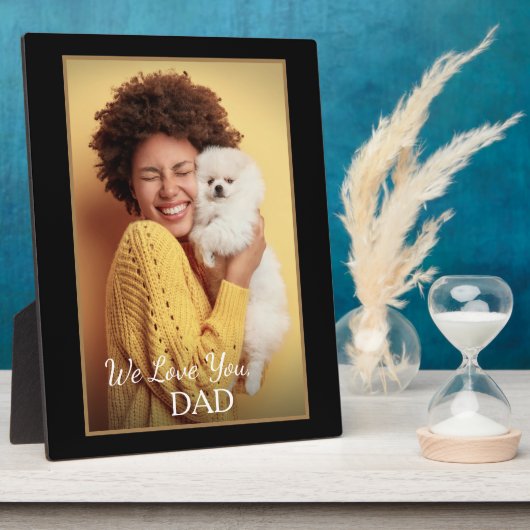 カスタムフォトファミリーペットラブパーソナライズ フォトプラーク (側面)
