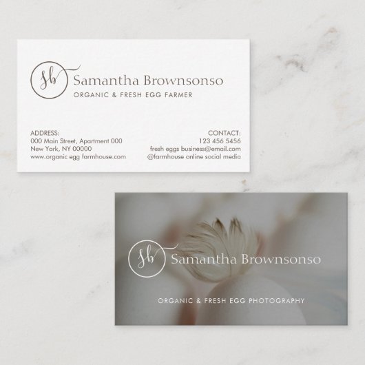 カスタムフォトファーム生卵 名刺 (正面/裏面)