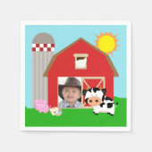 カスタムフォトファーム誕生日紙ナプキンス スタンダードカクテルナプキン (正面)