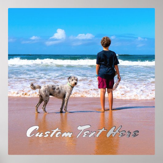 カスタムフォトフォイルプリントギフトあなたの写真と文字 箔ポスター (正面)