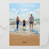 カスタムフォトフォイル誕生日カードあなたの家族の写真 箔シーズンカード (裏面)