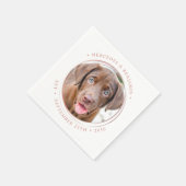 カスタムフォトフォトエレガントバラ金ゴールドのパーソナ結婚ライズ スタンダードカクテルナプキン (角)