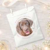 カスタムフォトフォトエレガントバラ金ゴールドのパーソナ結婚ライズ フェイバーバッグ (クリップ留めされた状態)