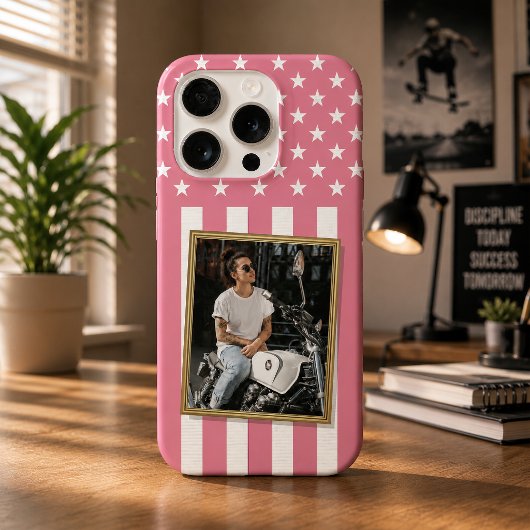 カスタムフォトフォンケース アメリカ国旗 愛国 iPhoneケース