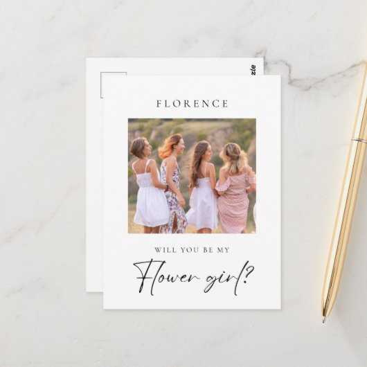 カスタムフォトフラワーガール提案 ポストカード (正面/裏面インサイチュ)