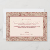 カスタムフォトフラワー中国のダブル西結婚氏 サンキューカード (裏面)