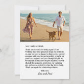 カスタムフォトフラ結婚ットサンキューカード サンキューカード (裏面)