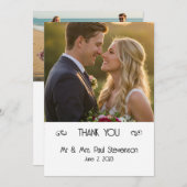 カスタムフォトフラ結婚ットサンキューカード サンキューカード (正面/裏面)