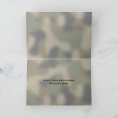 カスタムフォトフレームカモフラージュ軍隊ホリデー シーズンカード (内部)