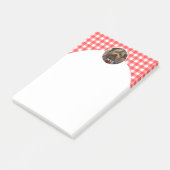 カスタムフォトフレーム国赤バッファローチェックプレイド ポストイット (アングル)