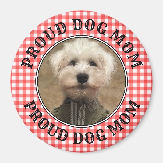 カスタムフォトフレーム国赤バッファローチェックプレイド マグネット (正面)