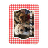 カスタムフォトフレーム国赤バッファローチェックプレイド マグネット (縦)