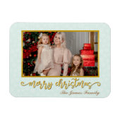 カスタムフォトフレームMerry Christmas & New Year Holi マグネット (横)