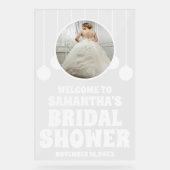 カスタムフォトブライダルシャワーへようこそ アクリルサイン (正面)