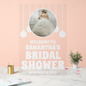 カスタムフォトブライダルシャワーへようこそ アクリルサイン (ウェディング)