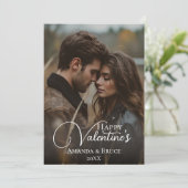 カスタムフォトブラシスクリプトハッピーバレンタイン シーズンカード (スタンド正面)