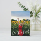 カスタムフォトブラシ台本がんフリーお祝い ポストカード (スタンド正面)