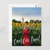 カスタムフォトブラシ台本がんフリーお祝い ポストカード (正面/裏面)