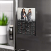 カスタムフォトブラックカレンダー2026磁気カード マグネット招待状