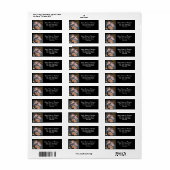 カスタムフォトブラック差出人住所ラベル ラベル (フルシート)