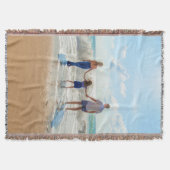 カスタムフォトブランケット自分のデザイン スローブランケット (正面)