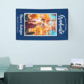 カスタムフォトブルースクールカラー卒業バナー 横断幕 (トレードショー)