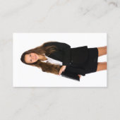 カスタムフォトブルーパープルグリッターQRプロフェッショナル 名刺 (裏面)