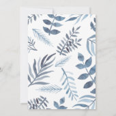 カスタムフォトブルーフローラバプテスマ 招待状 (裏面)