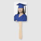 カスタムフォトブルー白金ゴールド卒業 ハンドファン (裏面)