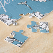 カスタムフォトブルー私はあなたは私のおばあちゃんを愛する ジグソーパズル (側面)