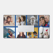 カスタムフォトブルー縁どパーソナライズされた デスクマット (キーボード&マウス)