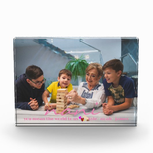 カスタムフォトブロックパーソナライズされたギフトの作成 フォトブロック (正面)