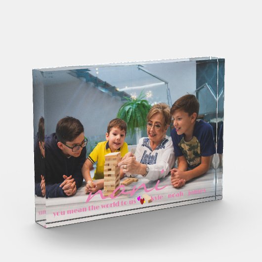 カスタムフォトブロックパーソナライズされたギフトの作成 フォトブロック (左)