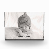 カスタムフォトブロック | 黒の文字オーバーレイ フォトブロック (正面)