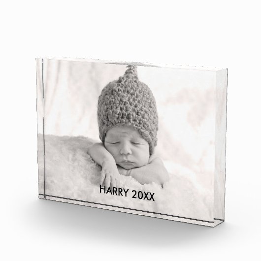 カスタムフォトブロック | 黒の文字オーバーレイ フォトブロック (右)