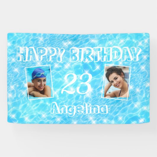 カスタムフォトプールパーティービーチ結婚式夏パーティー 横断幕 (横)