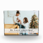 カスタムフォトベビーの初めてのクリスマス誕生の詳細 フォトブロック (正面)
