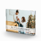 カスタムフォトベビーの初めてのクリスマス誕生の詳細 フォトブロック (右)