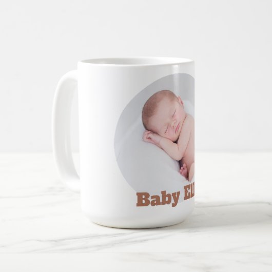 カスタムフォトベビーエリー コーヒーマグカップ (正面左)