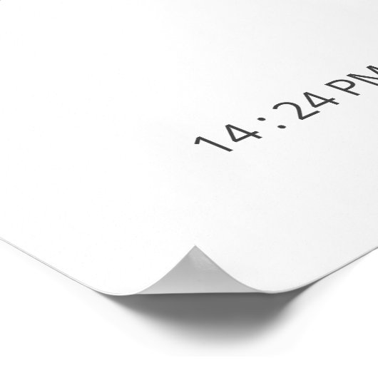 カスタムフォトベビー名と誕生詳細 ポスター (角)