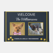 カスタムフォトペットの名前へようこそ   ドアマット (正面)