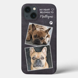 カスタムフォトペットドッグコラージュスタイリッシュ引用文写真 iPhone 13ケース