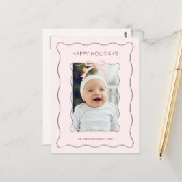 カスタムフォトホリデーポストカードボウスクライゴフレーム ポストカード