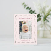 カスタムフォトホリデーポストカードボウスクライゴフレーム ポストカード (スタンド正面)