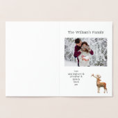 カスタムフォトホリデー&ディアー 箔カード (内部)