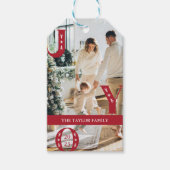 カスタムフォトホリデーJOYクリスマスプレゼント ギフトタグ (正面)